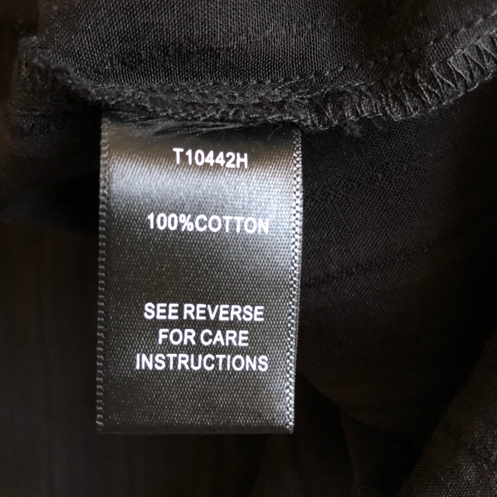 Aakaa Roll Sleeve Tie Front Black Top ~ Size L - Picture 13 of 13
